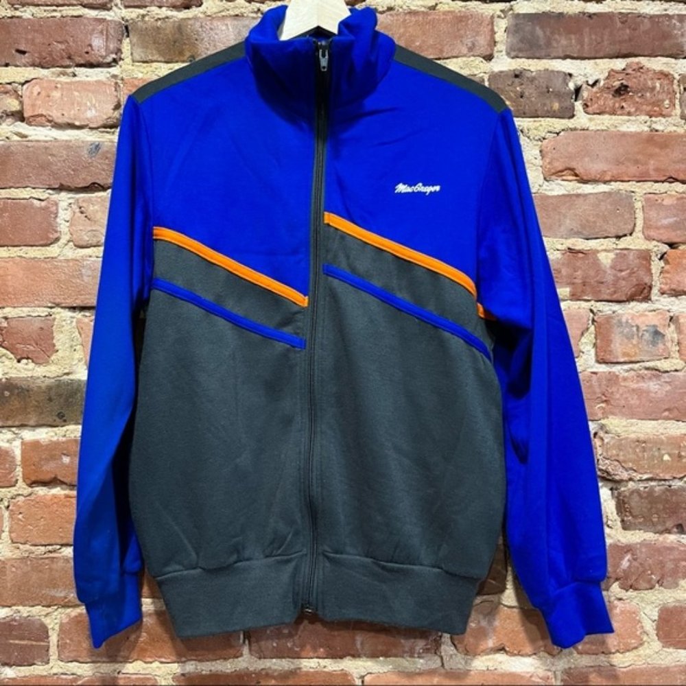 Macgregor Colorblock Track Jacket Vintage Medium Full Zip Size Medium